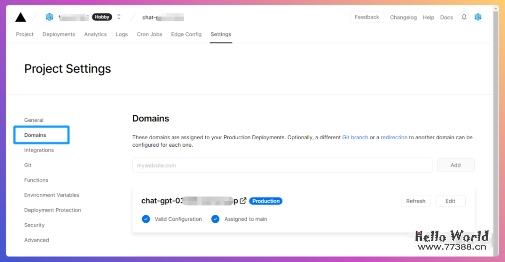 1分钟拥有你自己的 ChatGPT网站(一键部署)